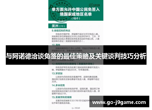 与阿诺德洽谈免签的最佳策略及关键谈判技巧分析