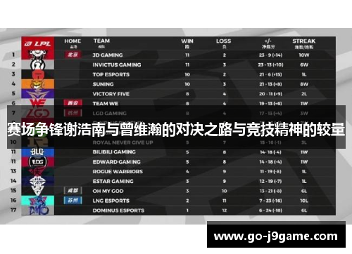 赛场争锋谢浩南与曾维瀚的对决之路与竞技精神的较量