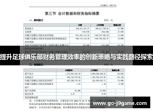 提升足球俱乐部财务管理效率的创新策略与实践路径探索